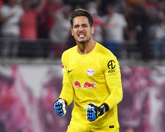 Fußball Bundesliga, Saison 2023/2024, 1. Spieltag, RB Leipzig vs. VfB Stuttgart (25.08.2023) 5:1 (0:1). Jubel bei Janis